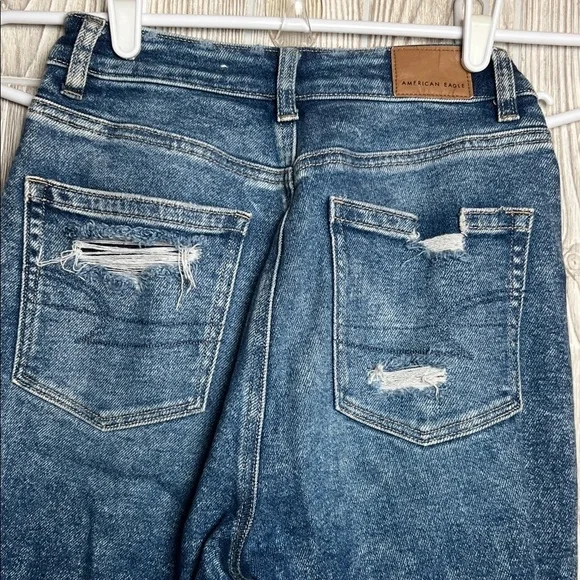 American Eagle Outfitters Women's Ripped Blue Skinny Jeans - Picture 8 of 8
